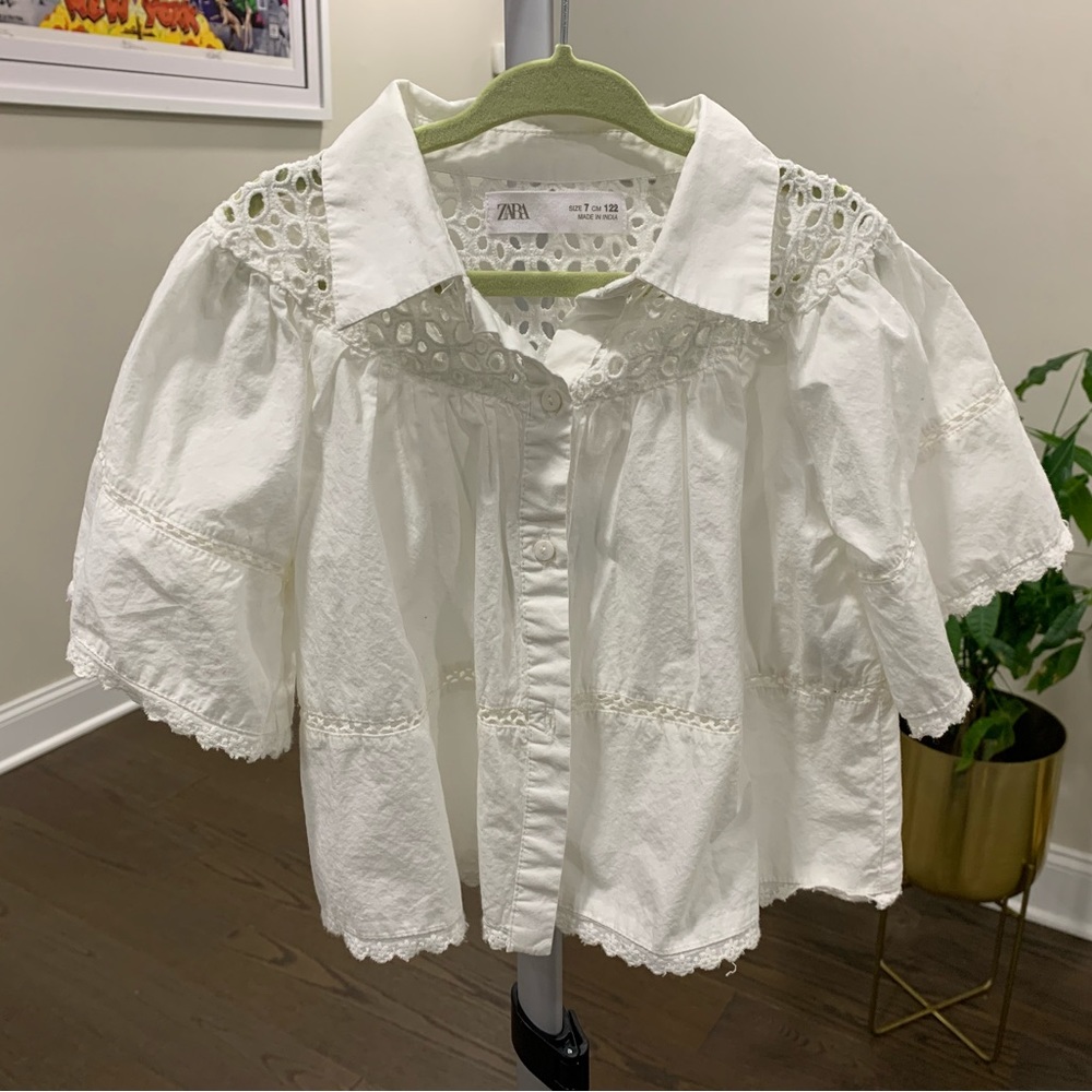 Zara Girls, Eyelet Shirt